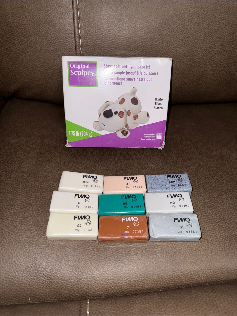 FIMO Polymer Clay Assorted Colors with 1.75 Pound White Sculpey